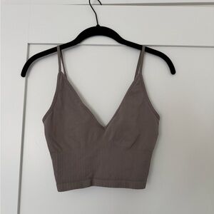 Free People Intimately Seamless Brami Tank Olive Green Low Back XS/S